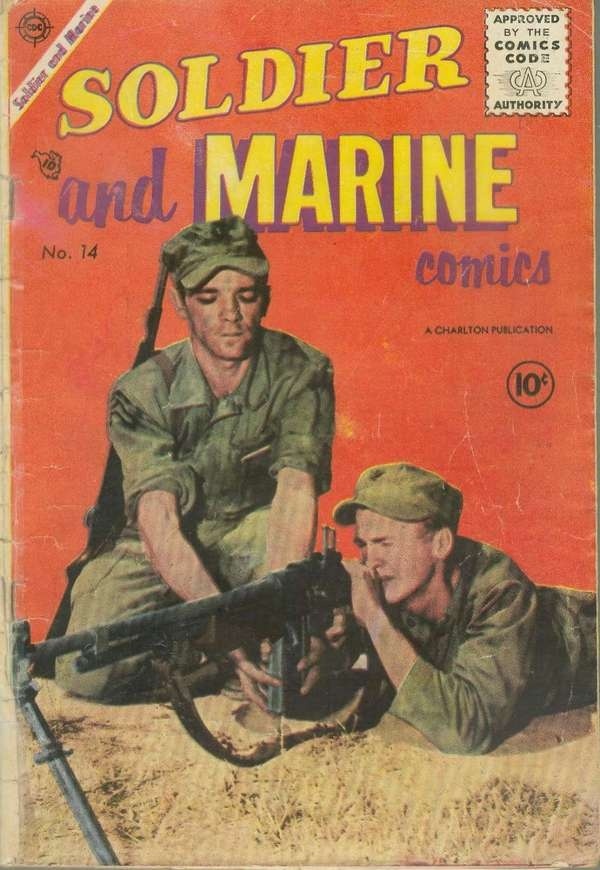 Soldier and Marine comics #corps #army #gun #troop #retro #soldier #fatigues #comic #marine #comics