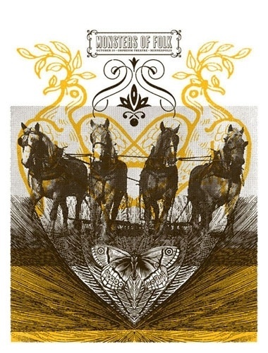 All sizes | MONSTERS OF FOLK poster by Aesthetic Apparatus | Flickr - Photo Sharing! #design #graphic #poster