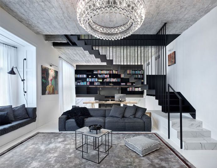 OOOOX Turns Two Apartments into a Single Spacious Home - InteriorZine