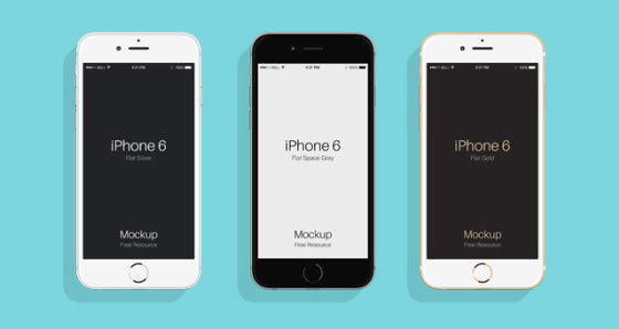 Free Flat iPhone 6 Mockup