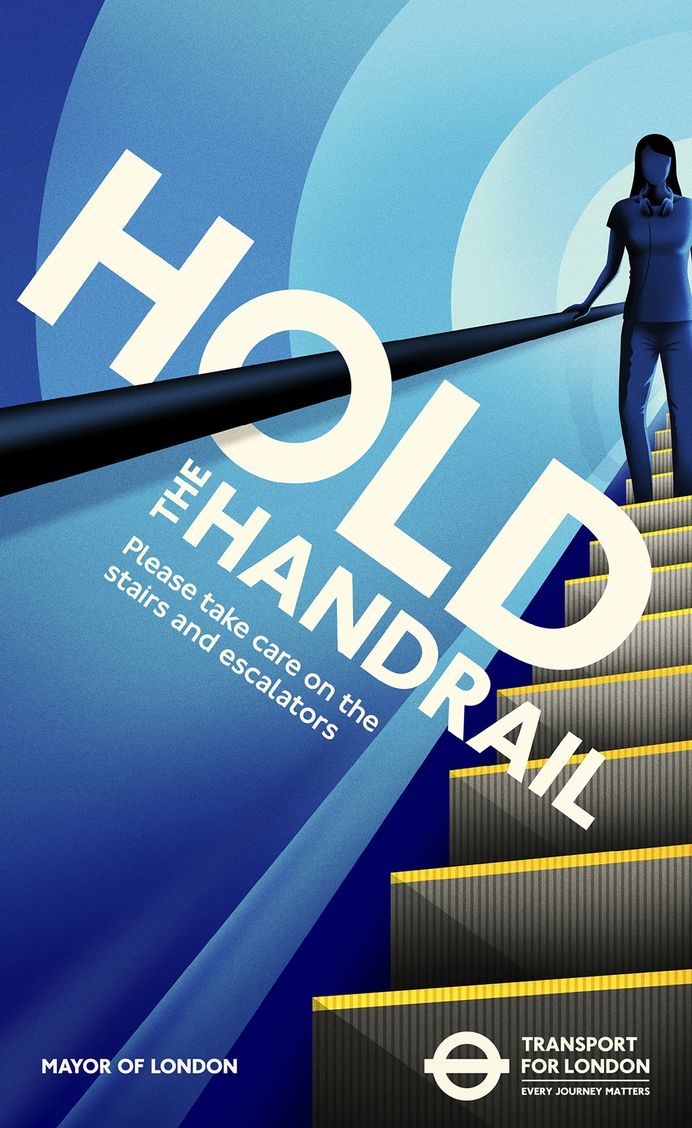 TfL - Safety. Hold The Handrail - tube - Ali Augur