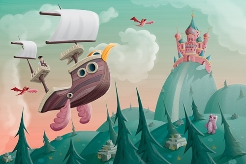 http://themightypencil.tumblr.com/ #illustration #fairytale #boat