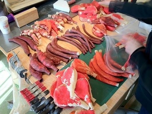 Meat Balloons Window Installation at Japan Premium Beef #meat #balloons