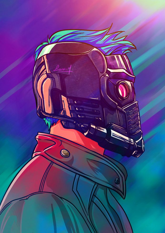 Starlord Illustration by Lucas Mendonça
