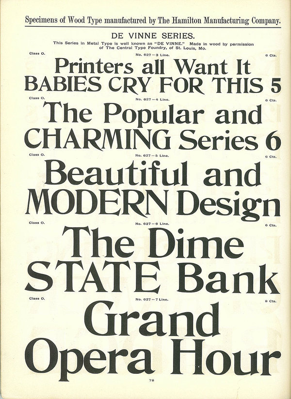 Hamilton Wood Type Catalog #14
