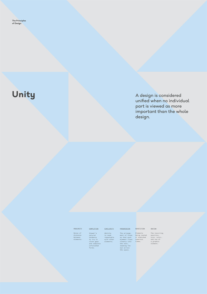 Unity – The Principles of Design poster serie by Gen Design Studio
