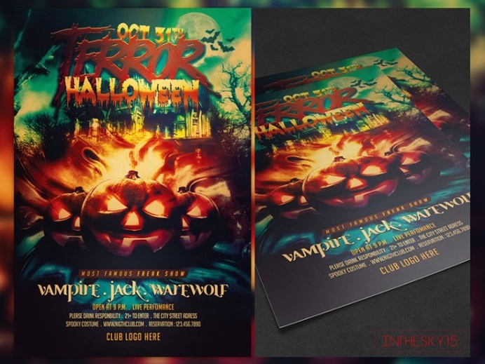Free Halloween Flyer Template PSD