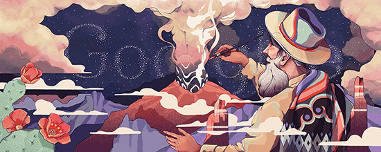 142º aniversario del nacimiento de Gerardo Murillo (Dr. Atl) #drAtl #Illustration #doodle #google