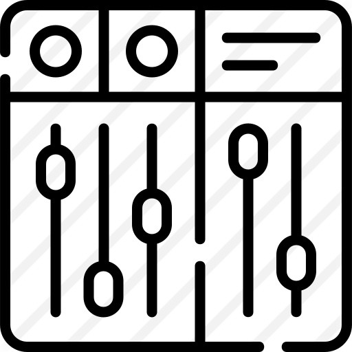 See more icon inspiration related to launchpad, ui, music and multimedia, music mixer, edit tools, sound mixer, multimedia option, electronics, equalizer, mixer, sound, multimedia and technology on Flaticon.