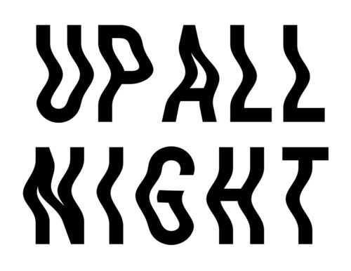 Up All Night #punk #typography #design #night #daft #party