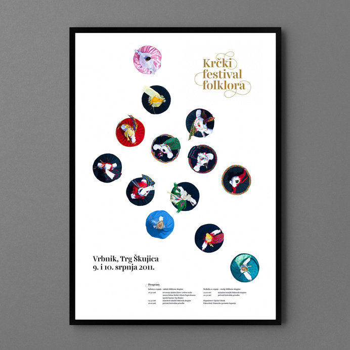 An identity & promotional materials for the Krk Folklore Festival, the oldest Croatian folk event.