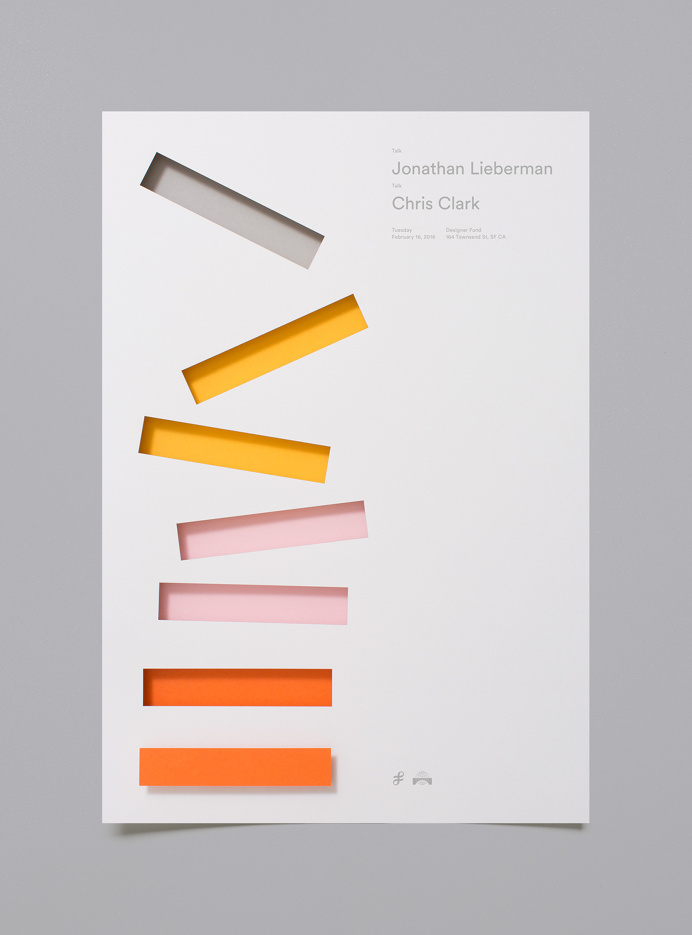 designer fund speakers folded paper poster cards minimal design collage inspiration designblog Designer Fund Posters www.mindsparklemag.com
