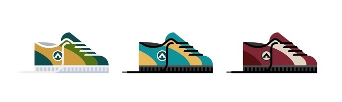 Skate Shoes of the 90s – Airwalk 1One by Nathan Manire #clothes #retro #icons #theme #illustration #vintage #design #skateboarding #nostalgia #geometric #symbols #series #footwear #flat #shoes #collection #ui #90s #fashion #ephemera #simple #vans