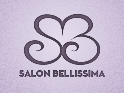 Dribbble - Logo Bellissima by Paulo Canabarro #heart #logo #bellissima #salon