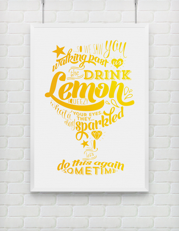 Lemon Squeezy print #print #yellow #typography