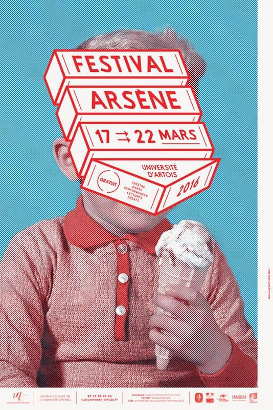 Remix approach + character shaping for a French university event: Festival Arsène / 2014