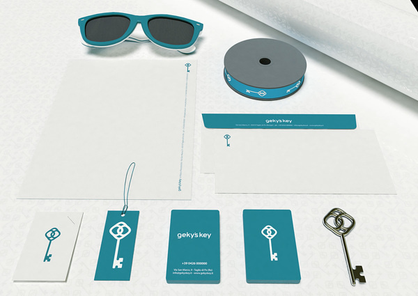 Geky's Key - Fashion Brand and Clothing Store on Behance #clothing #stationary #design #key #fashion #logo