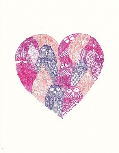 coqueterías - (via misswallflower) #heart #illustration #pink