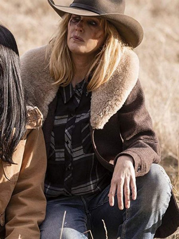 Kelly Reilly Beth Dutton Yellowstone Wool Coat