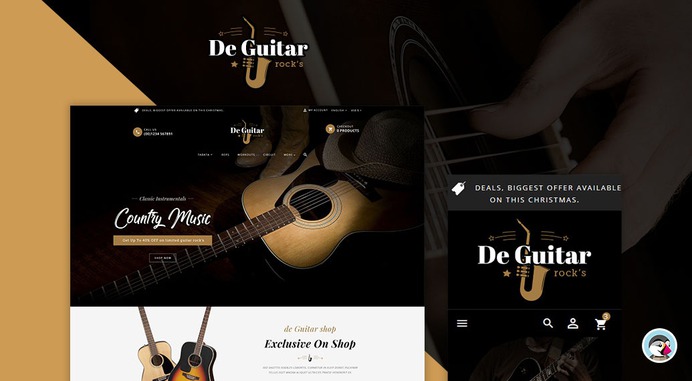 #Guitar & #Music #Instruments - #Prestashop #Responsive #Theme | #TemplateTrip #eCommerce #Website #Design #Template