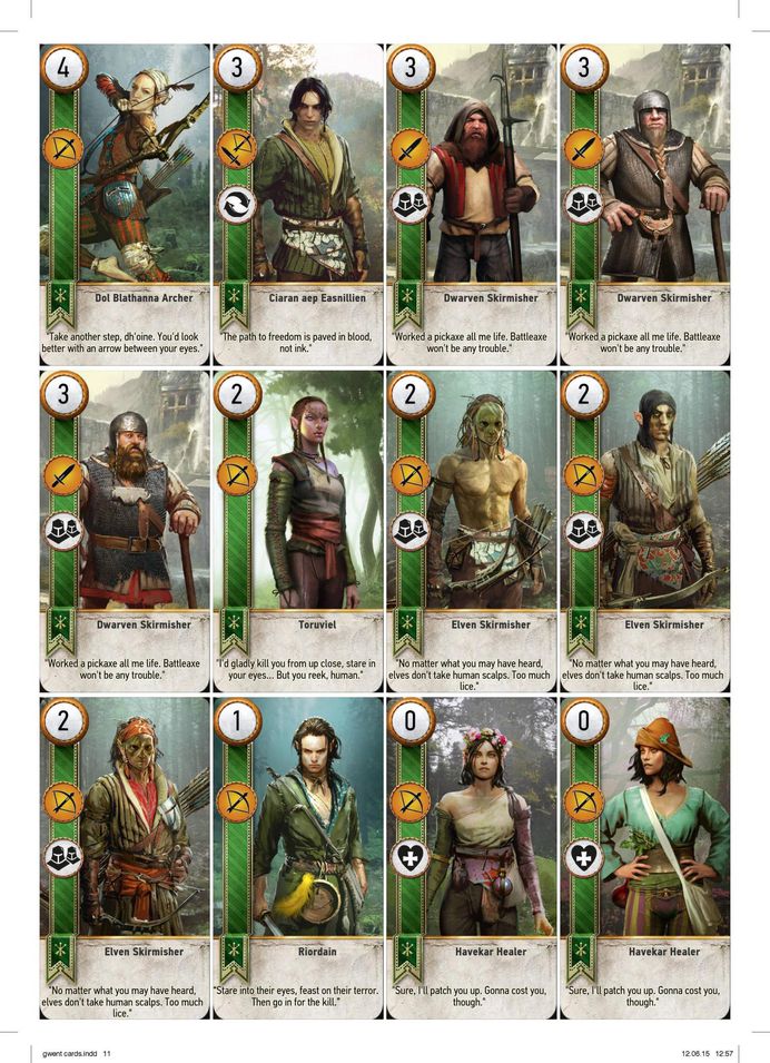 Complete Printable GWENT Cards High Resolution - Album on Imgur