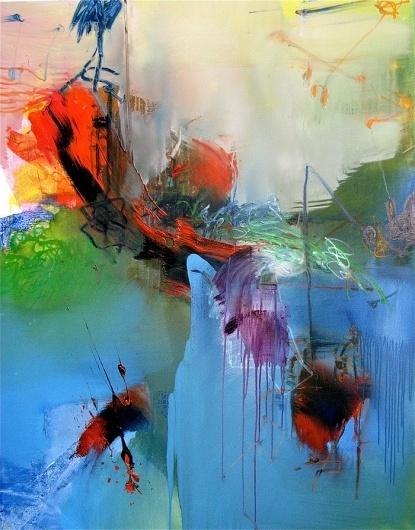 To be aware of limitations is already to be beyond them - but does it float #expressive #abstract #painting