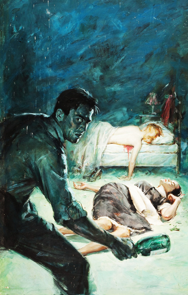 tumblr_lyo8mzw6wL1qa70eyo1_1280.jpg (1227×1920) #alfred #murder #james #portrait #pulp #vintage #painting #meese