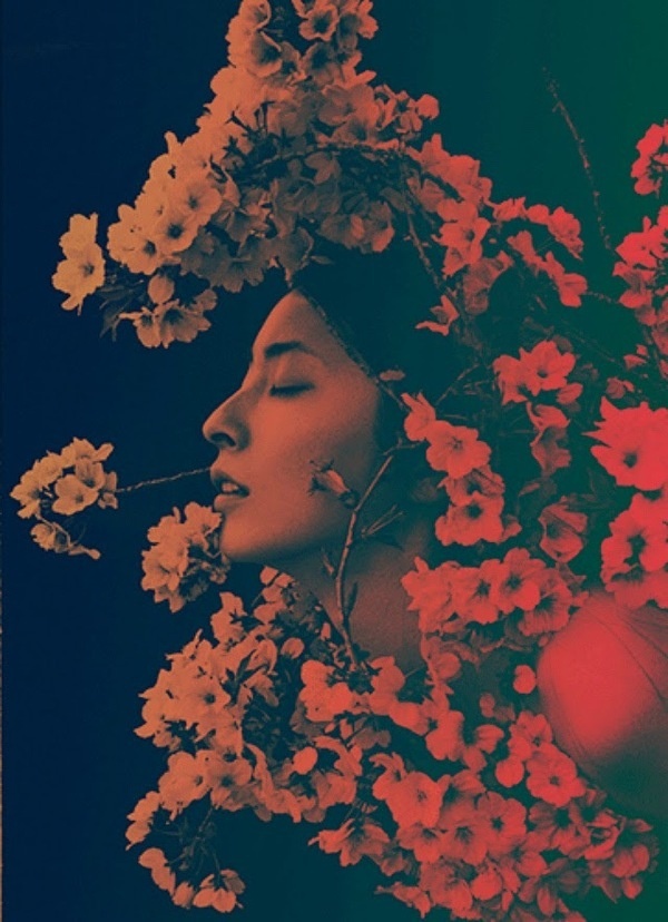©Sayaka Maruyama Sakura. Fotografía | Photography #profile #woman #girl #photo #photography #portrait #manipulation #flowers