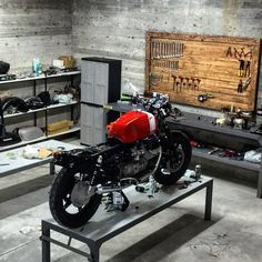 Moto Guzzi in the #garage #workshop discover #motomood