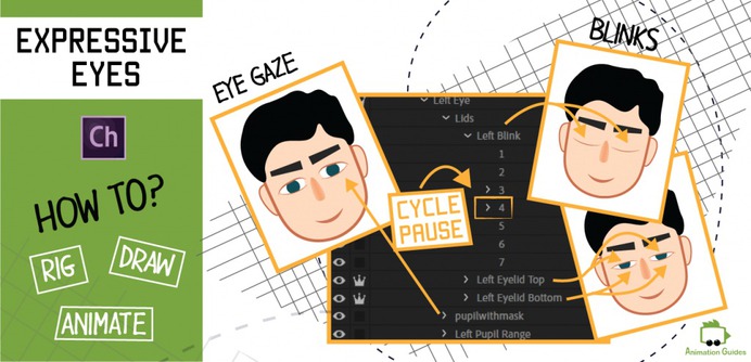 how to rig and animate expressive eyes in adobe character animator