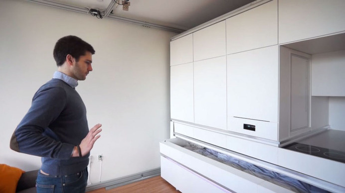 Innovative Apartment Design: One Gesture, Touch or Word to Change Function Read more: http://freshome.com/apartments/page/2/#ixzz37fevxtvB