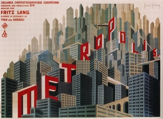 MetropolisPosterLarge.jpg 1,355×997 pixels #city #illustration #metropolis #typography