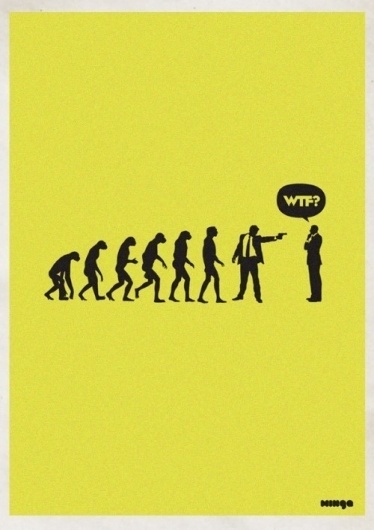 Eshark Design » Blog Archive » Supercool WTF? Series by Minga #poster #wtf #evolution