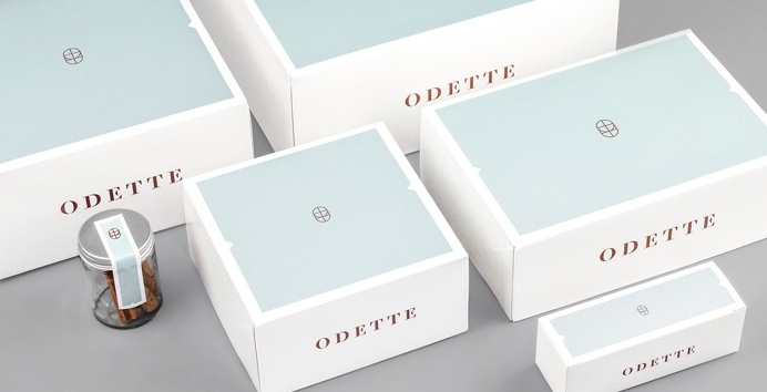 odette branding patisserie warsaw poland beautiful minimal corporate design copper foil macarons best design inspiration designblog www.mind