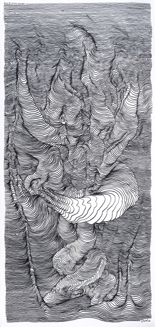 Scroll Drawings by Carl Krull #ink #white #lines #design #black #illustration #distortion #art #and #sketch