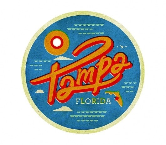 Tampa - The Everywhere Project #kidd #script #florida #been #everywhere #illustration #stampa #kendrick