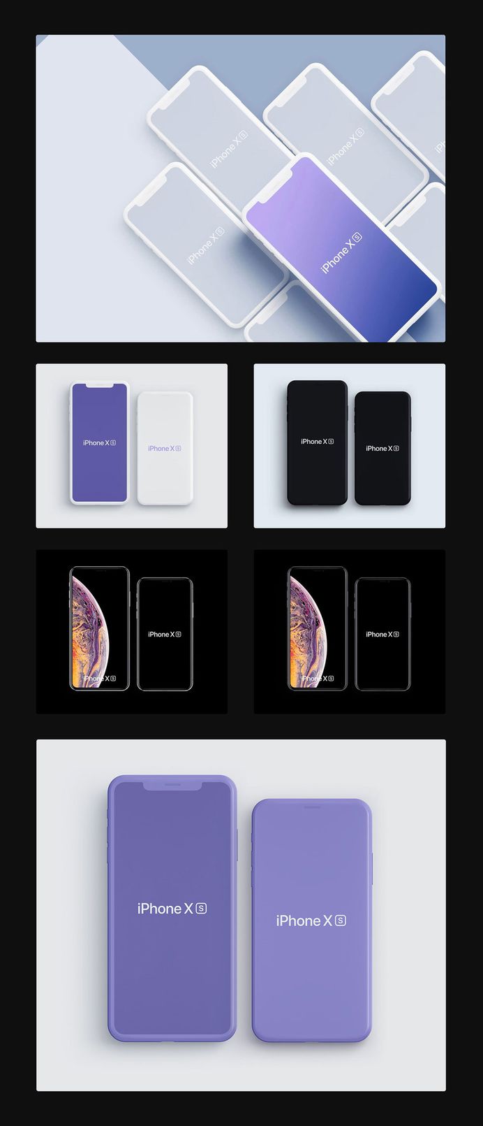 iPhone Xs and iPhone Xs Max Mockups