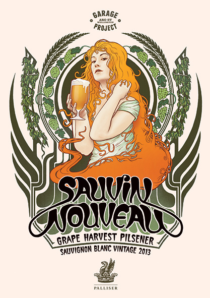 #artnouveau #illustration #beerlabel Garage Project