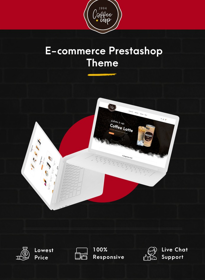 #Coffee #Cup - #Sweet & #Drinks - #Prestashop #Responsive #Theme | #TemplateTrip #eCommerce #Website #Design #Template