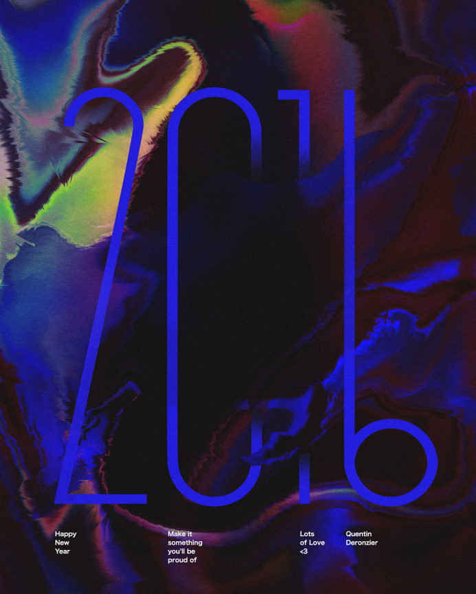 H a p p y N e w Y e a r #2016 #poster #artwork #newyear http://quentinderonzier.com/2016