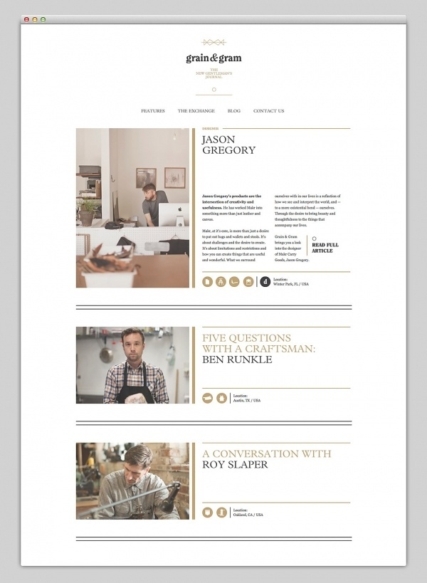 Grain & Gram #design #journal #website #blog #webdesign #layout #web #magazine