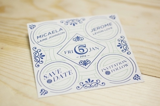 Benjamin Della Rosa // Graphic Design // Illustration #save #date #the #screen #silk #deco #wedding