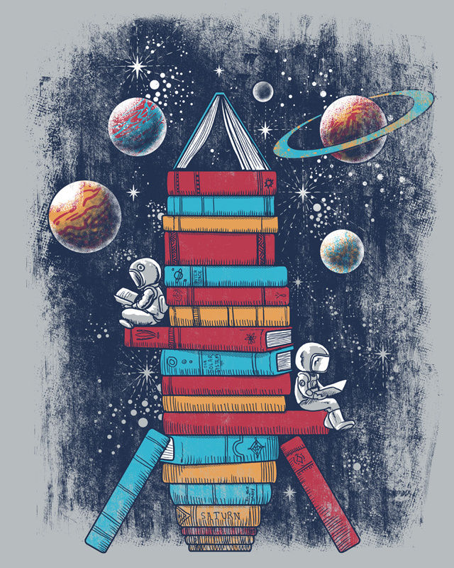 Reading Rocket Ship by qetza