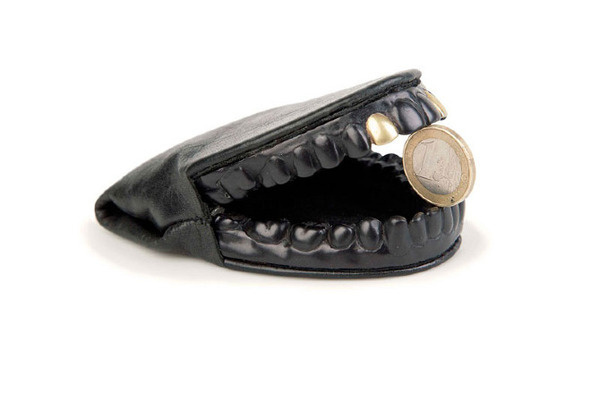 CRL #teeth #cast #aluminum #euro #casting #uncanny #black #coin #purse #leather #metal #money