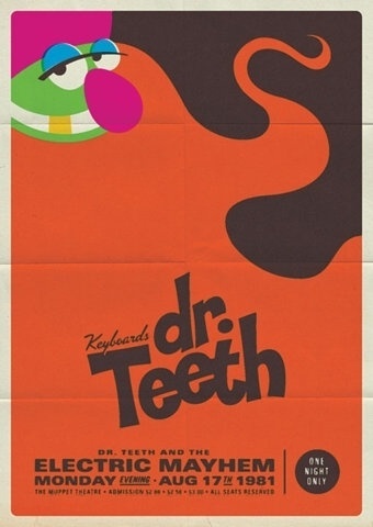 FFFFOUND! | design work life » Michael De Pippo: Retro Muppet Concert Posters #illustration