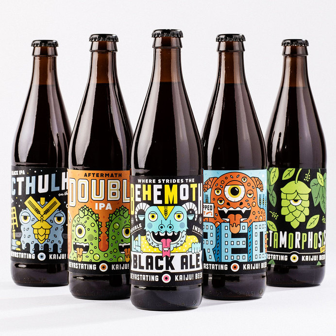 Kaiju Beer #packaging #beer #label #bottle