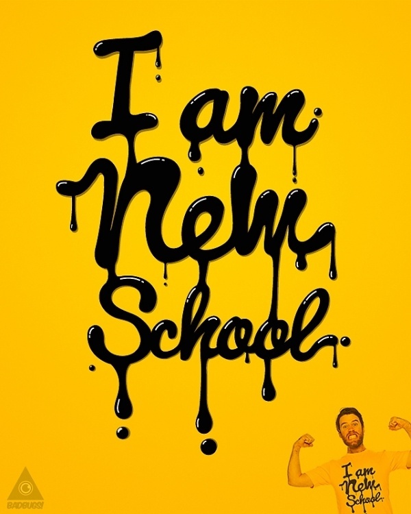 New school! #school #typography #yellow #oil #new