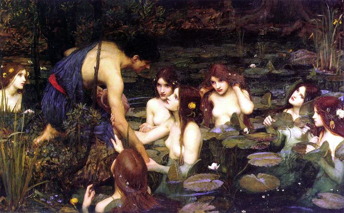 hylas and the nymphs // pre-raphealites - john william waterhouse
