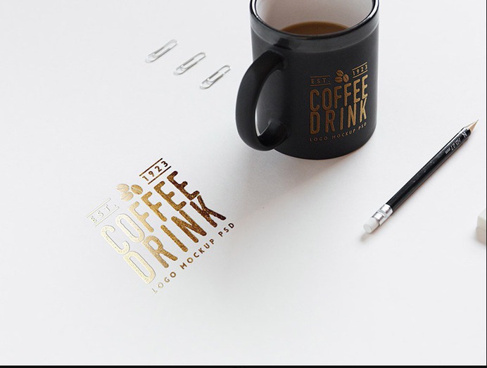 Elegant logo Mockup PSD