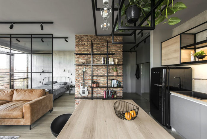Me2architects Turned Apartment into Exclusive Home for a Young Man - InteriorZine #decor #interior #home #small #apartment